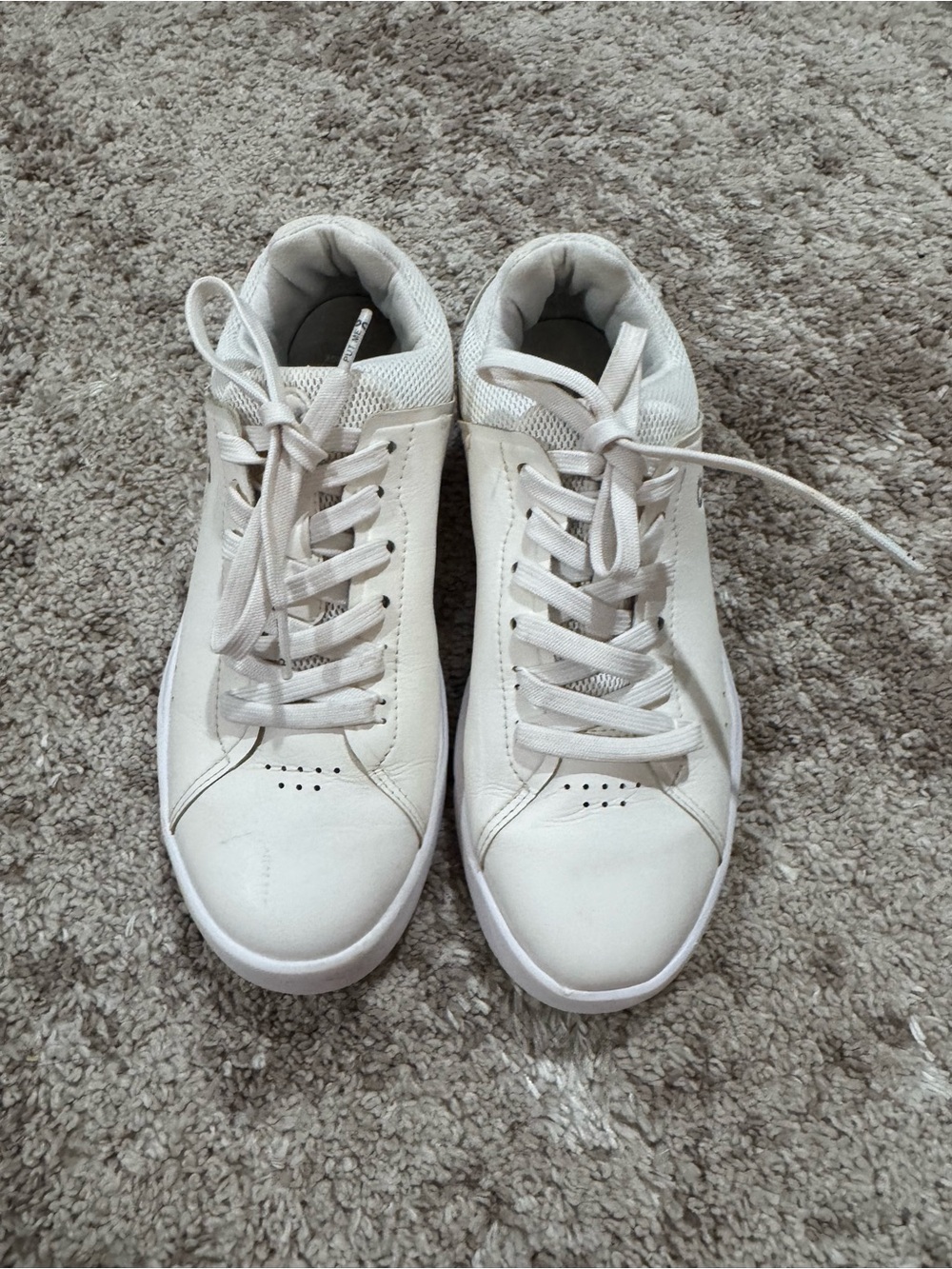 Women’s Low-Top Lace-Up Sneakers in Off-White